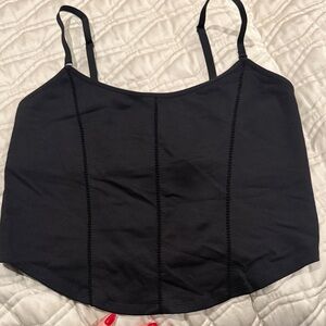 Aerie Black Seam Detail Tank Top